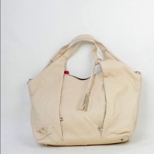 Convertible Lamb Leather Pleated Tote - Steph